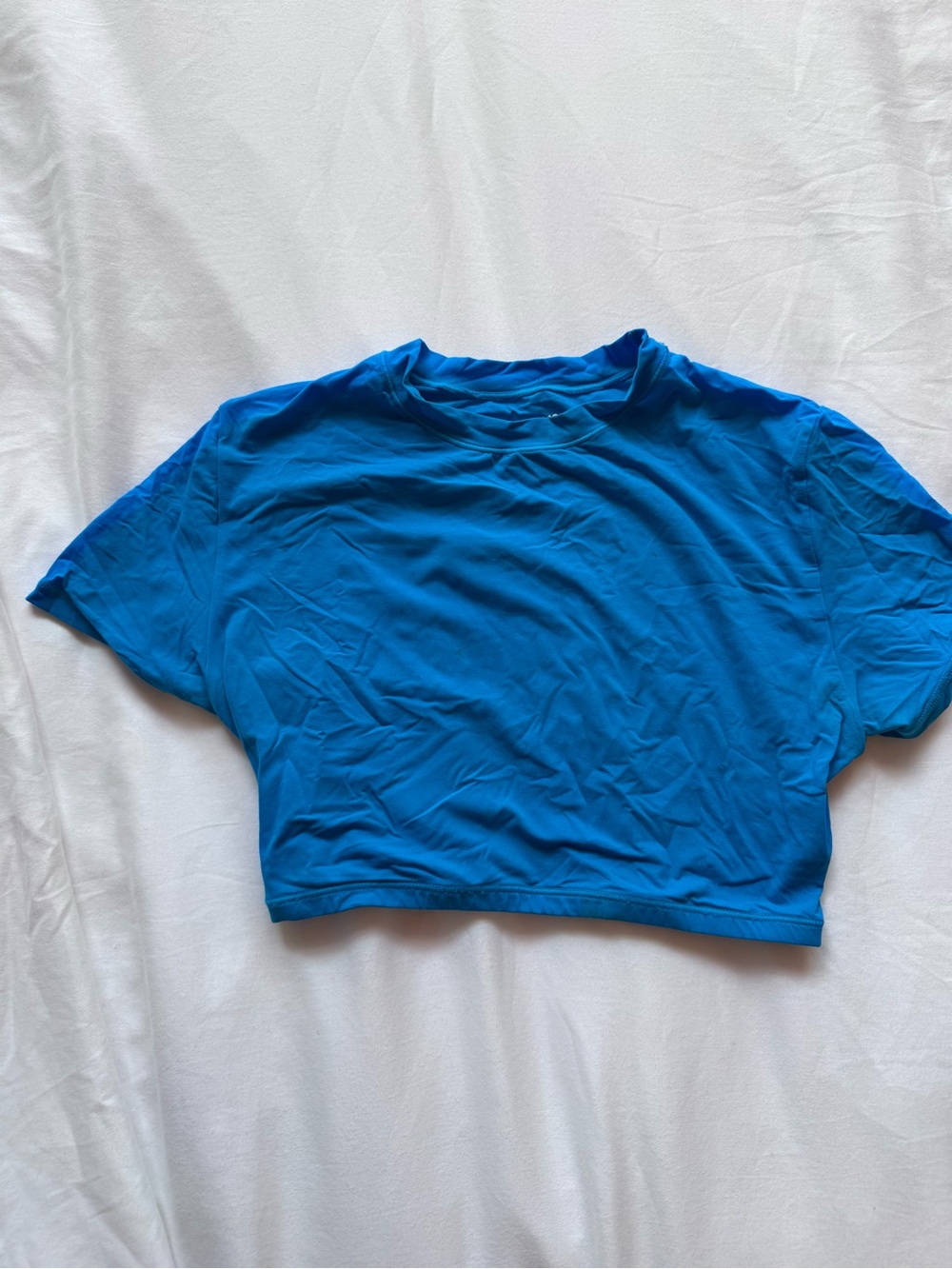 SKIMS Bright Blue Cropped Tee